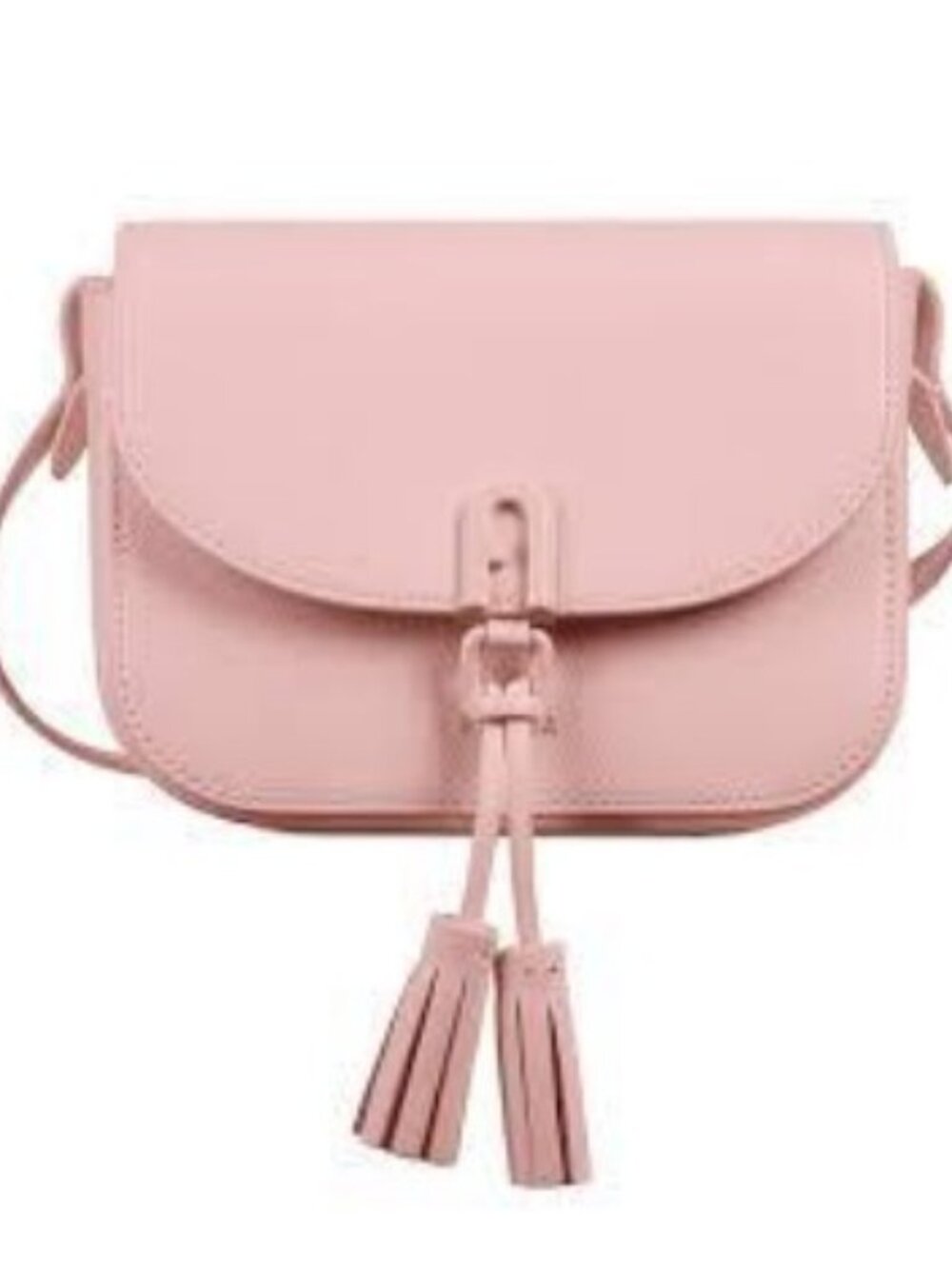 Furla Blush Pink Mini Crossbody Bag with Tassels